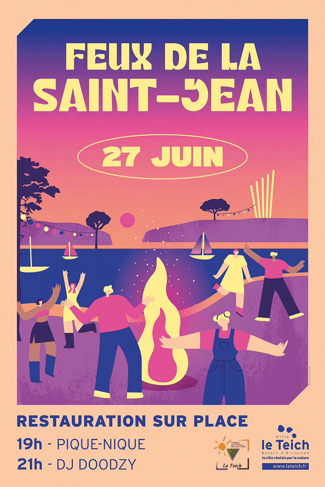 Feu de la St Jean - Comité des fêtes et de la culture du TEICH